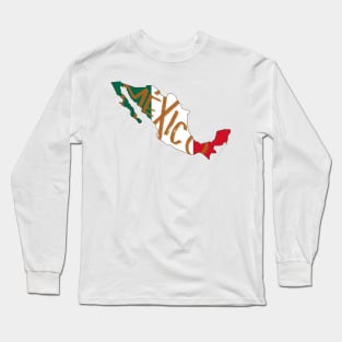 Mexico country typography Long Sleeve T-Shirt